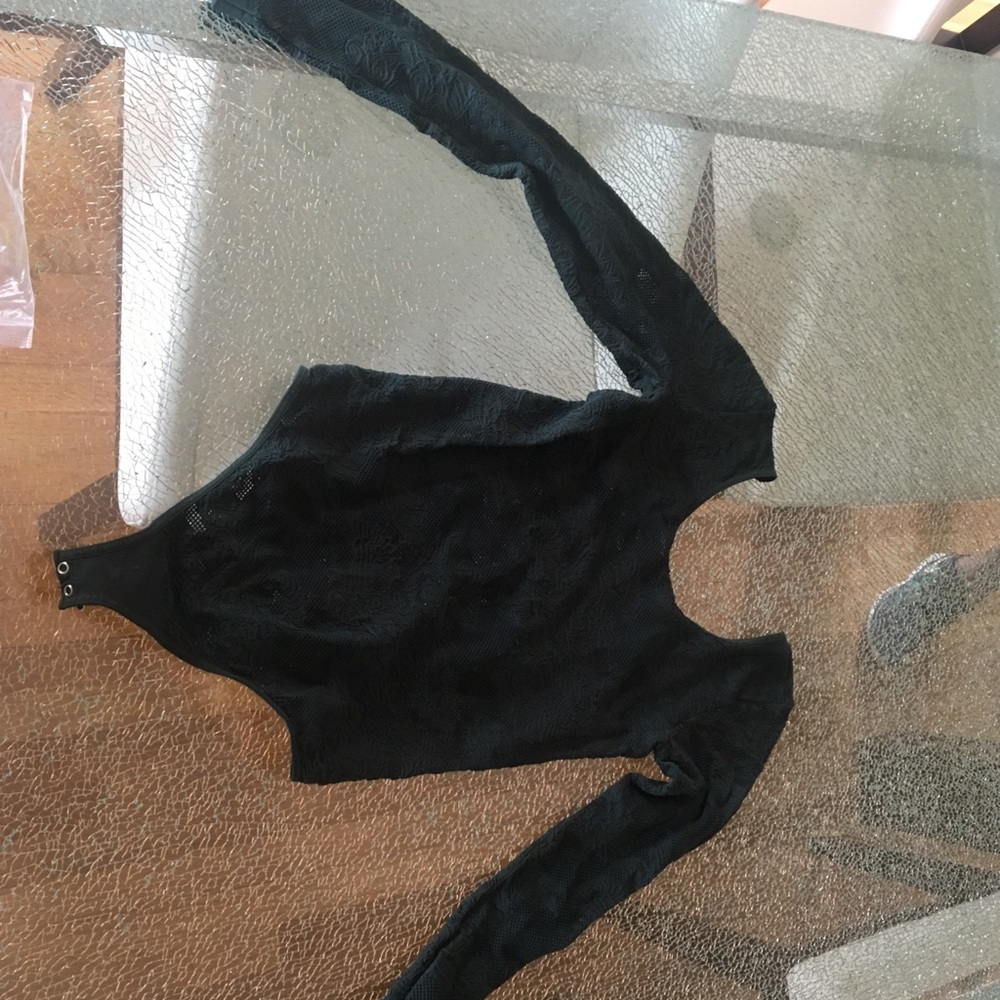 Hunter Green Mesh Bodysuit BEBE